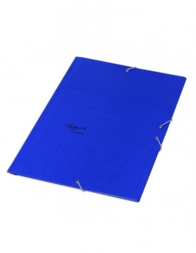 Carpeta cartón con gomas clásica azul