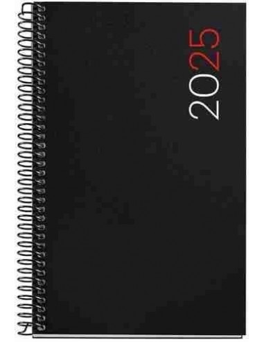 Agenda Semana Vista horizontal polipropileno Espiral activa City 117 x 182 negro Catalán 2025