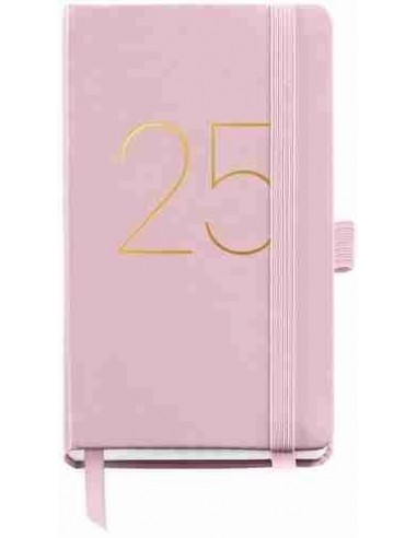 Agenda Semana Vista rígida cosida Passport Chester 90 x 140 rosa 2025
